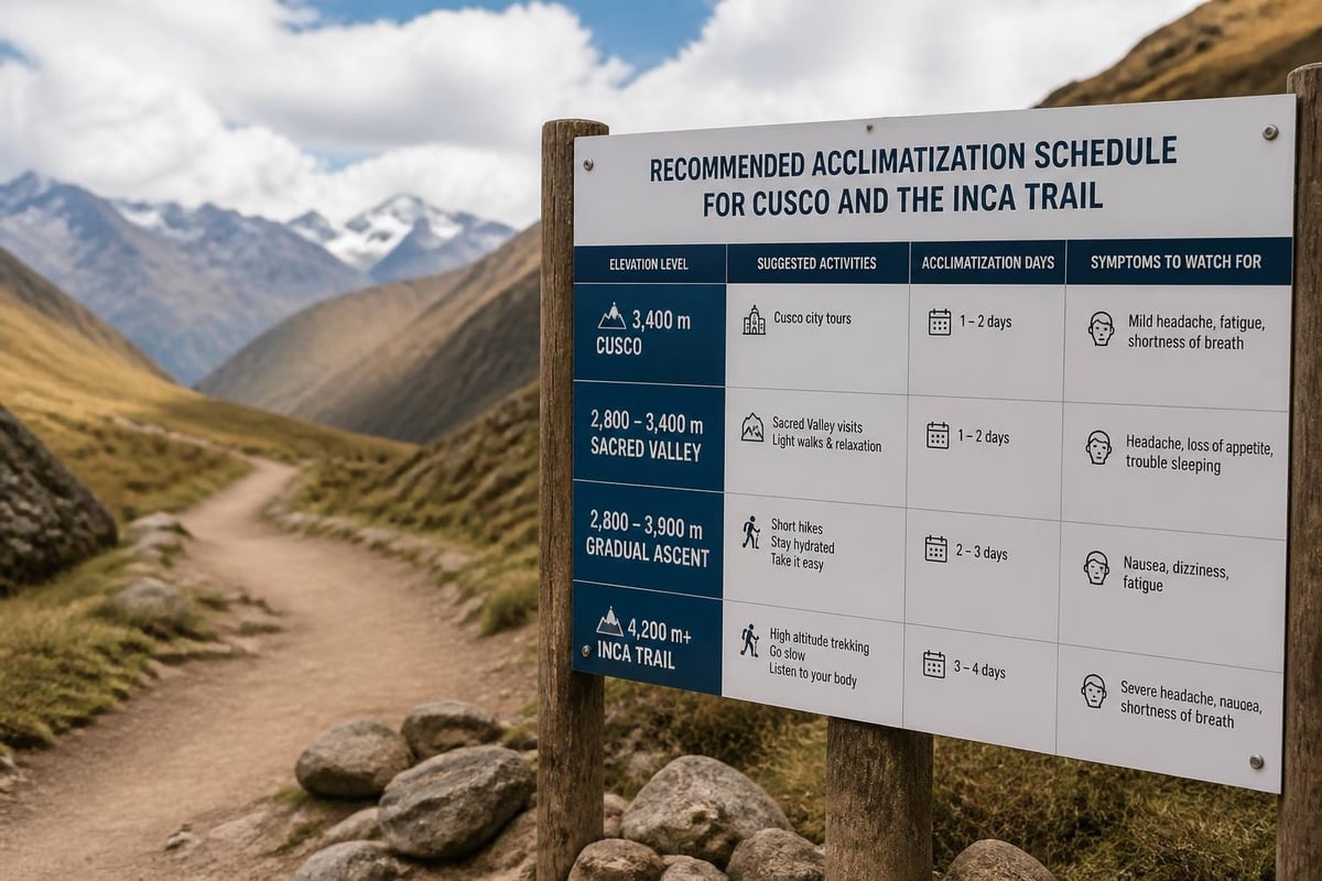 Altitude acclimatization timeline