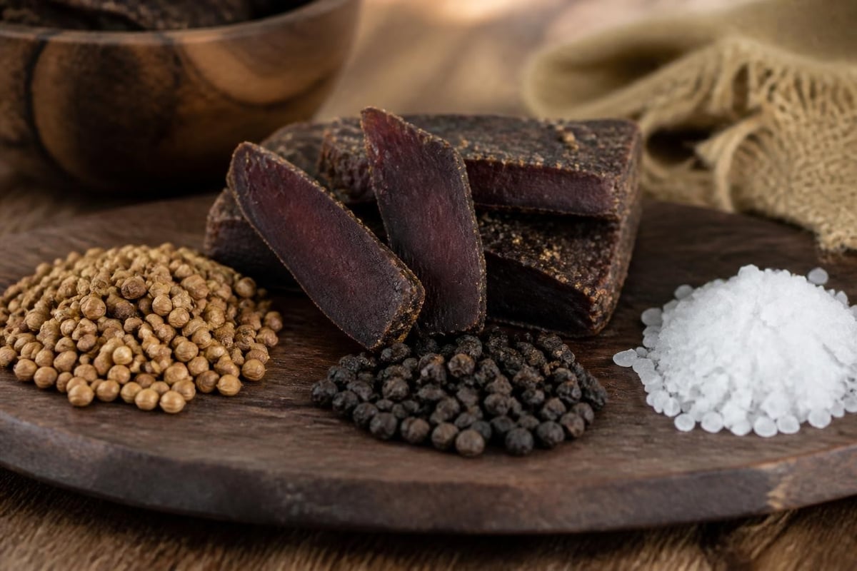 Traditional biltong spice composition