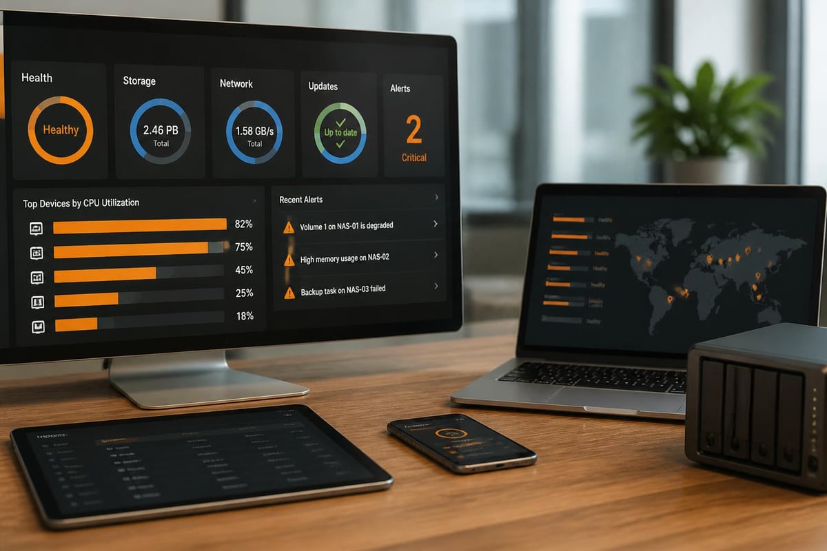 Enterprise NAS management dashboard