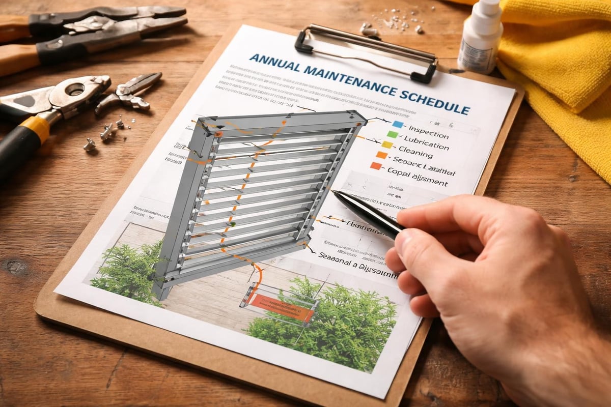 Louver maintenance checklist