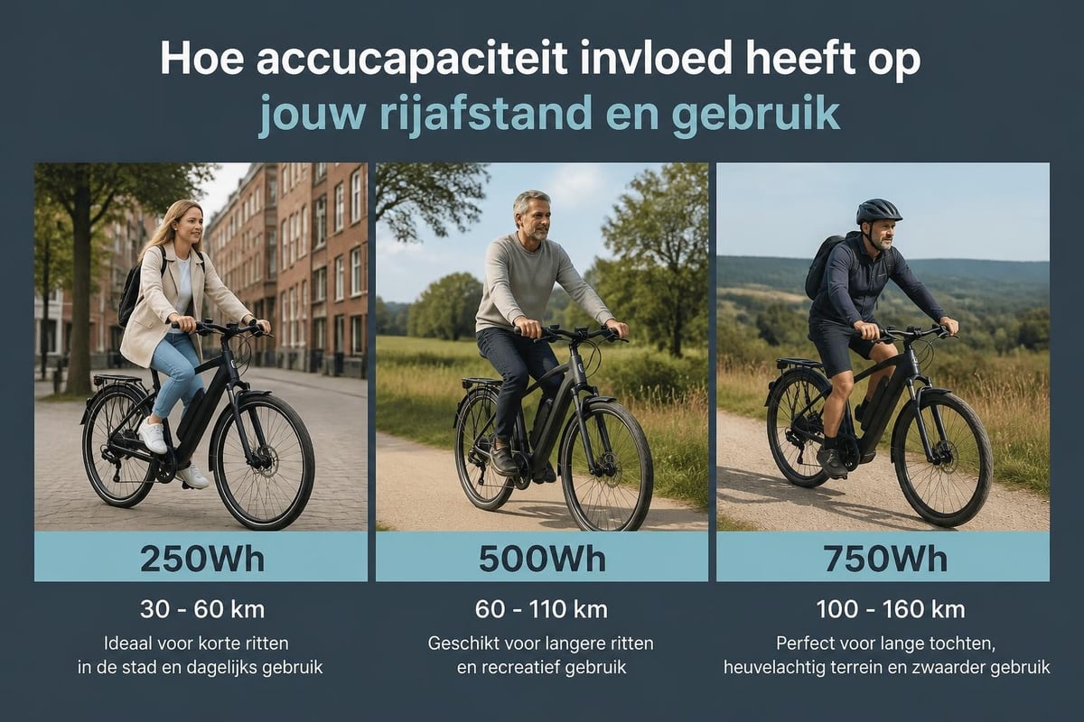 E-bike accucapaciteit vergelijking