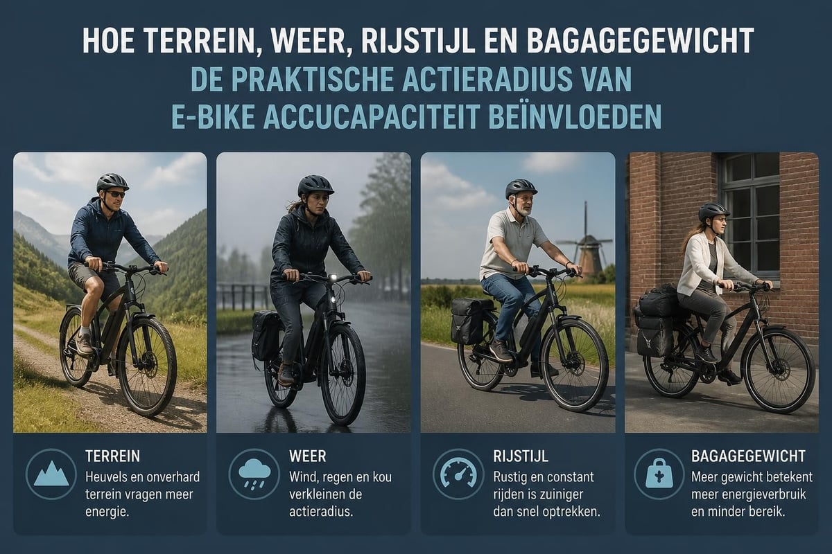 Factoren die e-bike bereik beïnvloeden