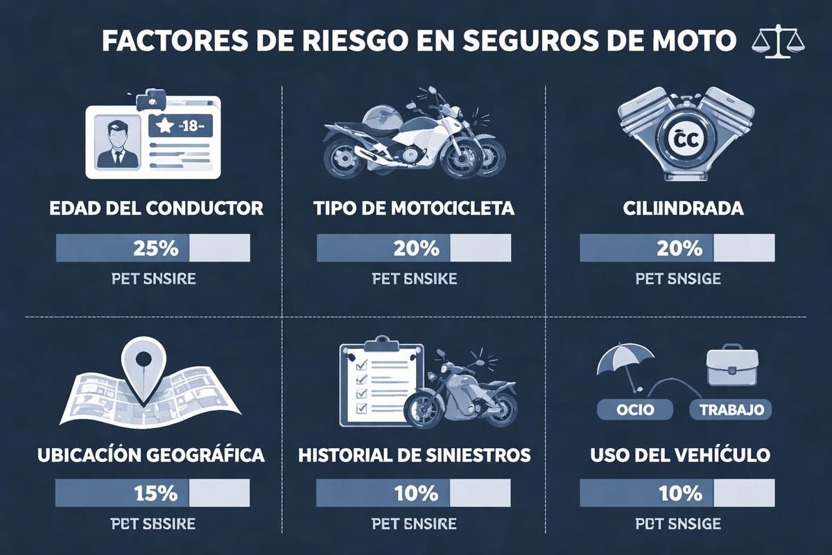 Variables que determinan el coste del seguro de moto