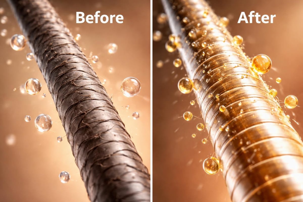 Hair strand coating mechanism