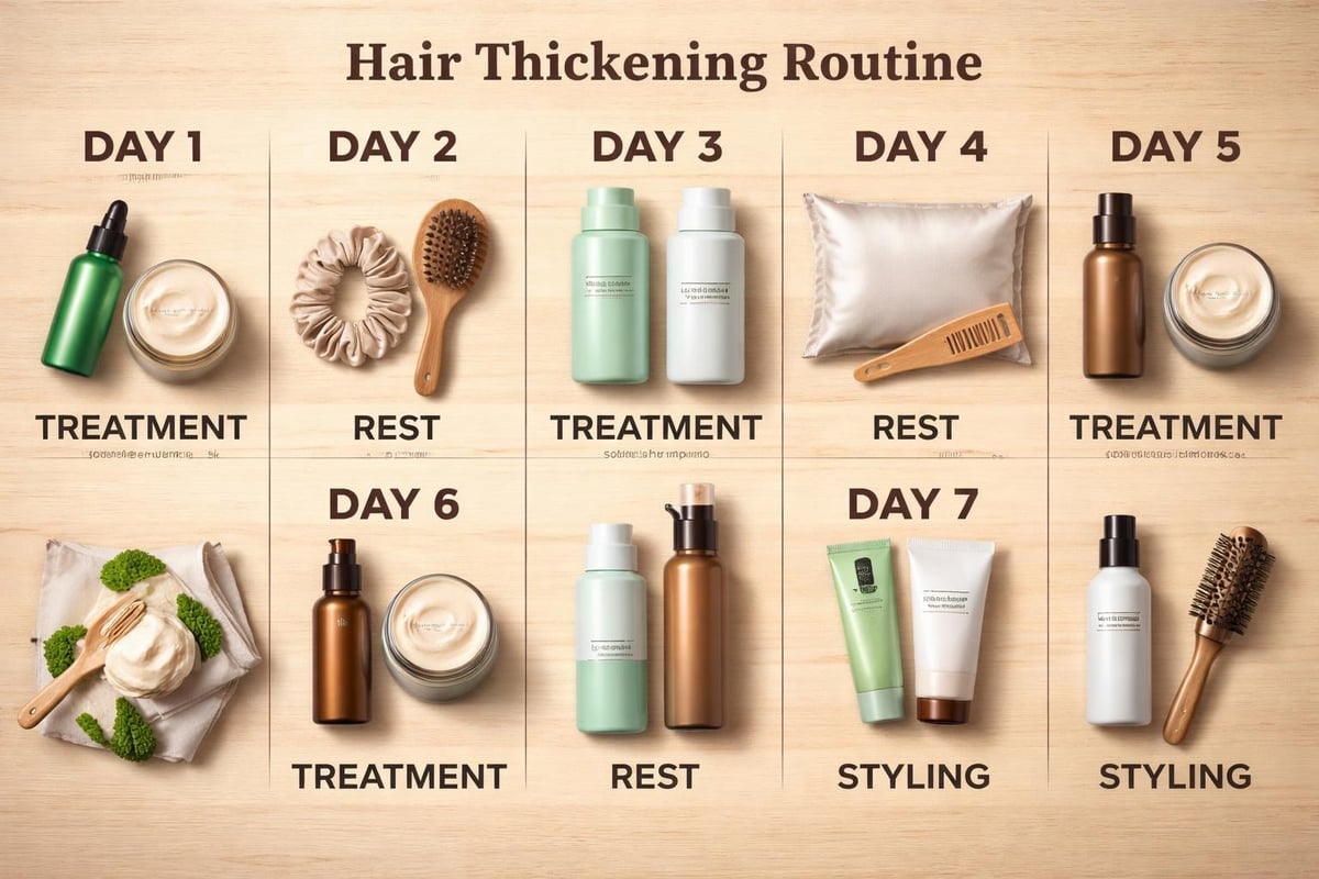 Weekly hair care schedule