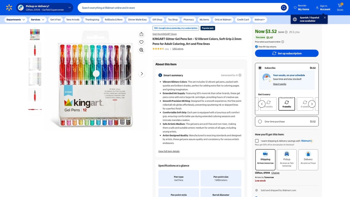 Top 10 Gel Pens for Smooth Writing in 2025 - KINGART Glitter Gel Pens Set – 12 Vibrant Colors