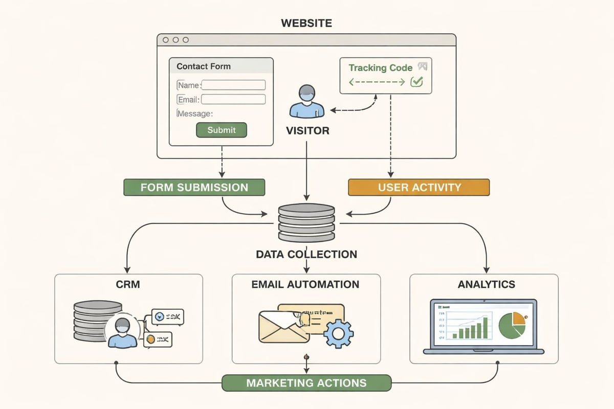 Web development and digital marketing data flow