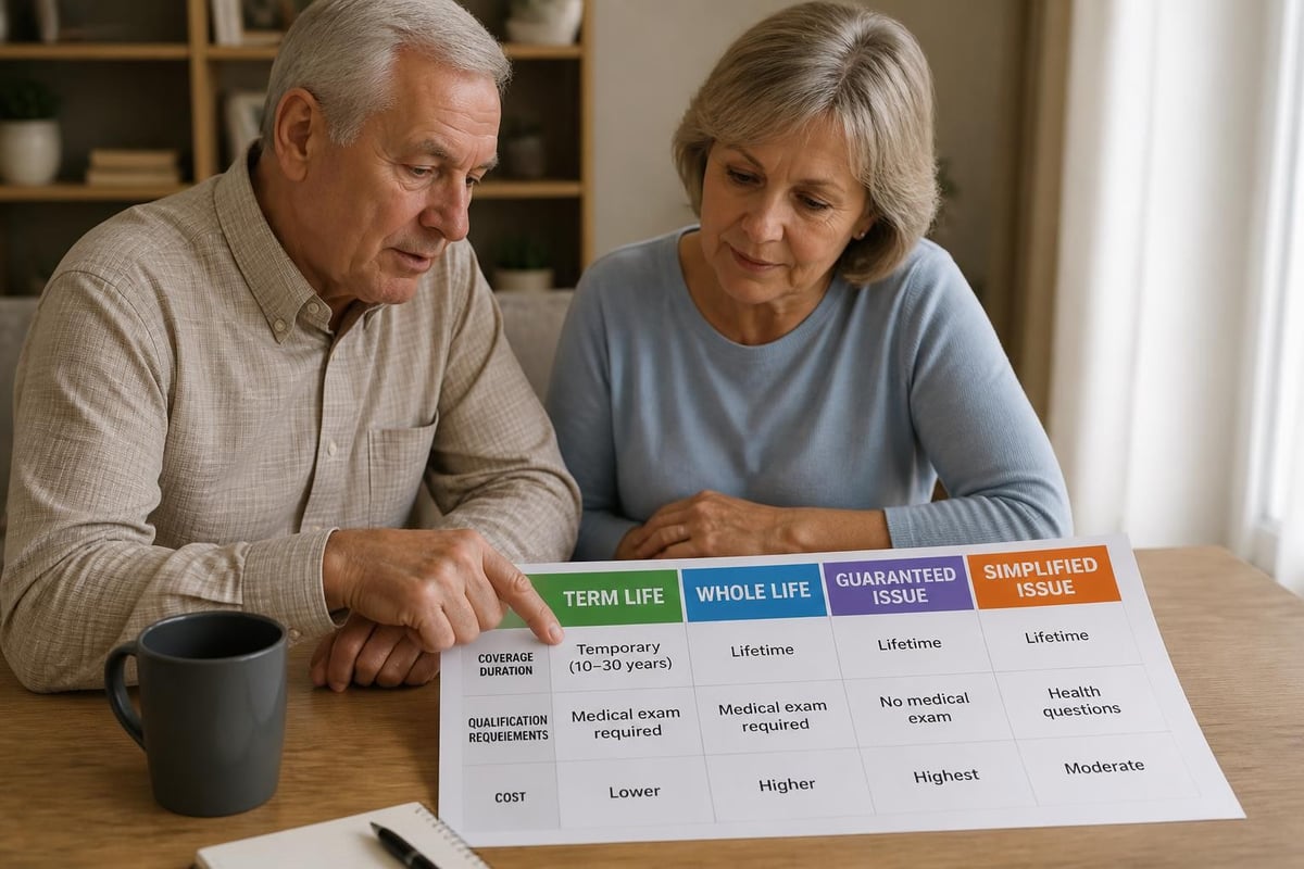 Life Insurance for Older People: A 2026 Guide 1 Life insurance policy types comparison