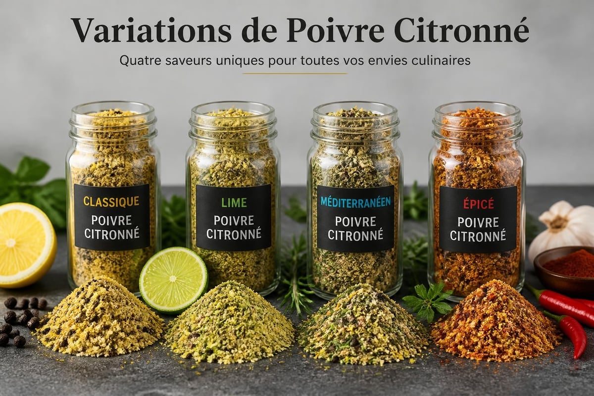 Variations du poivre au citron