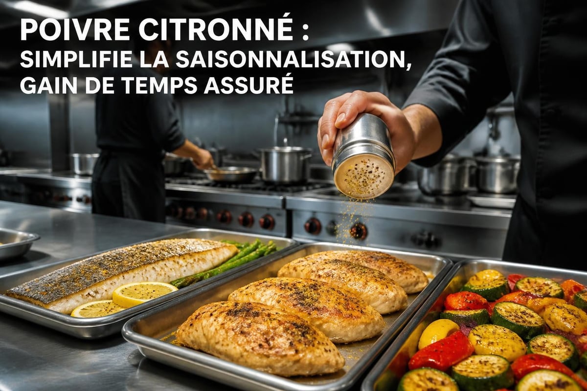 Utilisation professionnelle poivre au citron