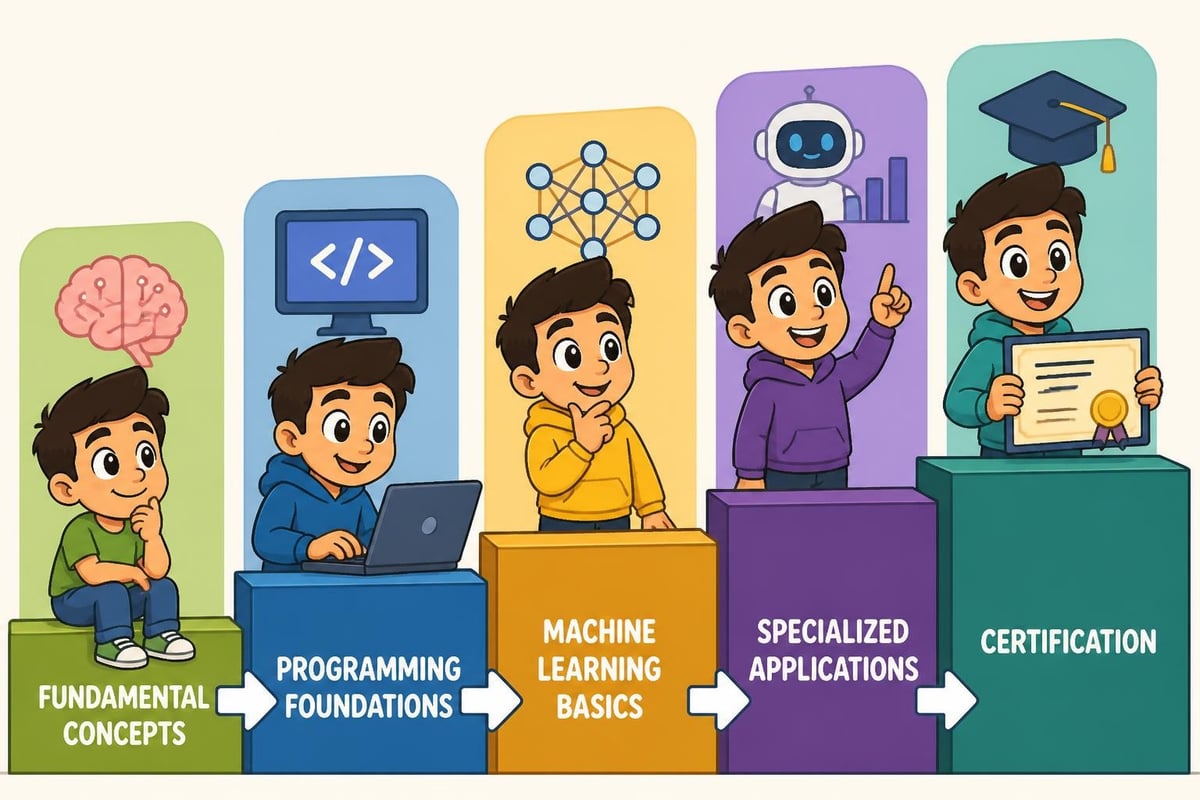 AI learning pathway stages