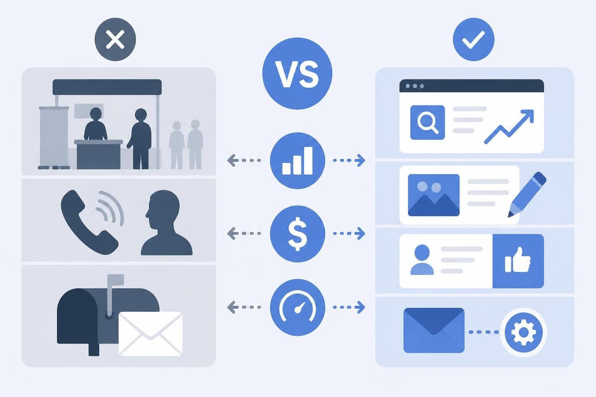 Digital versus traditional lead generation comparison