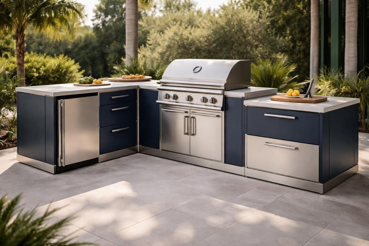 Outdoor kitchen module integration