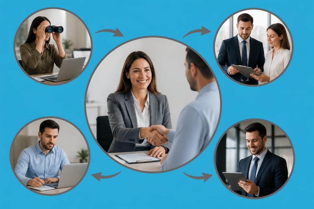 Employment agency workflow diagram