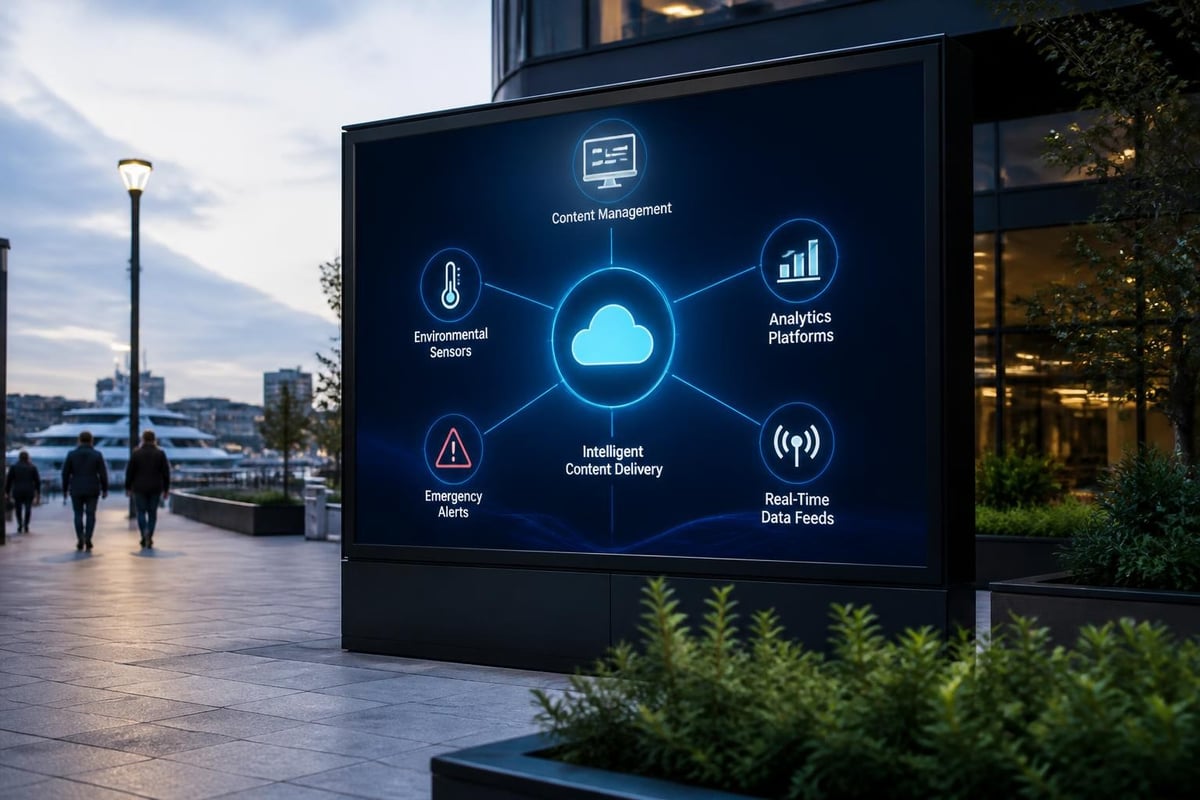 Smart outdoor digital signage integration