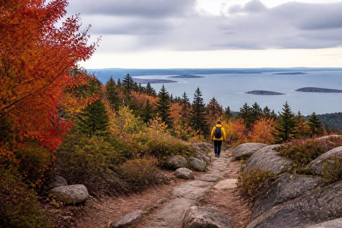 Acadia National Park fall hiking trails