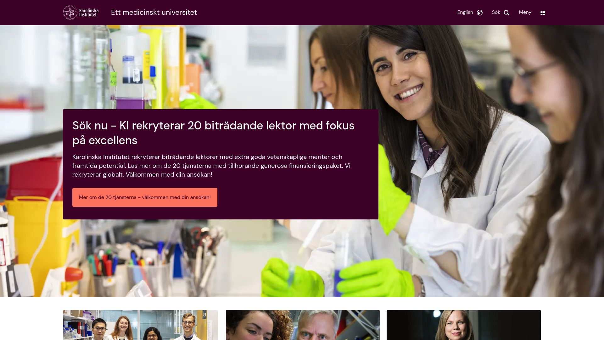 Top 10 Best Utbildningar i Stockholm 2025 - Karolinska Institutet – Bachelor’s in Biomedicine