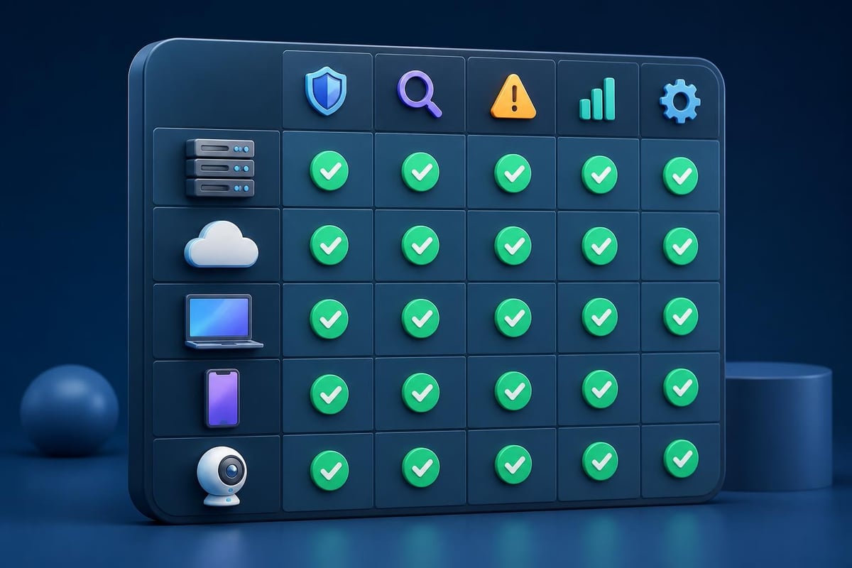 Monitoring service coverage matrix