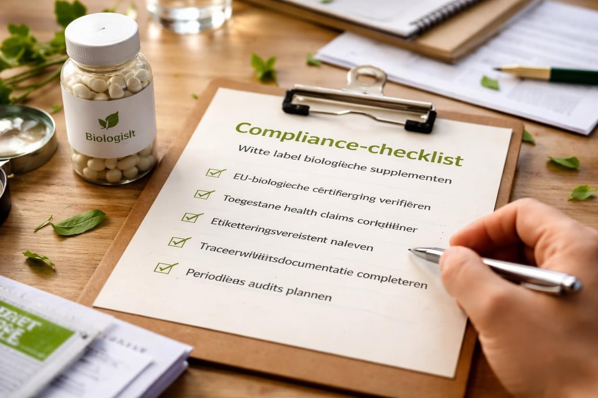 Compliance checklist biologische supplementen