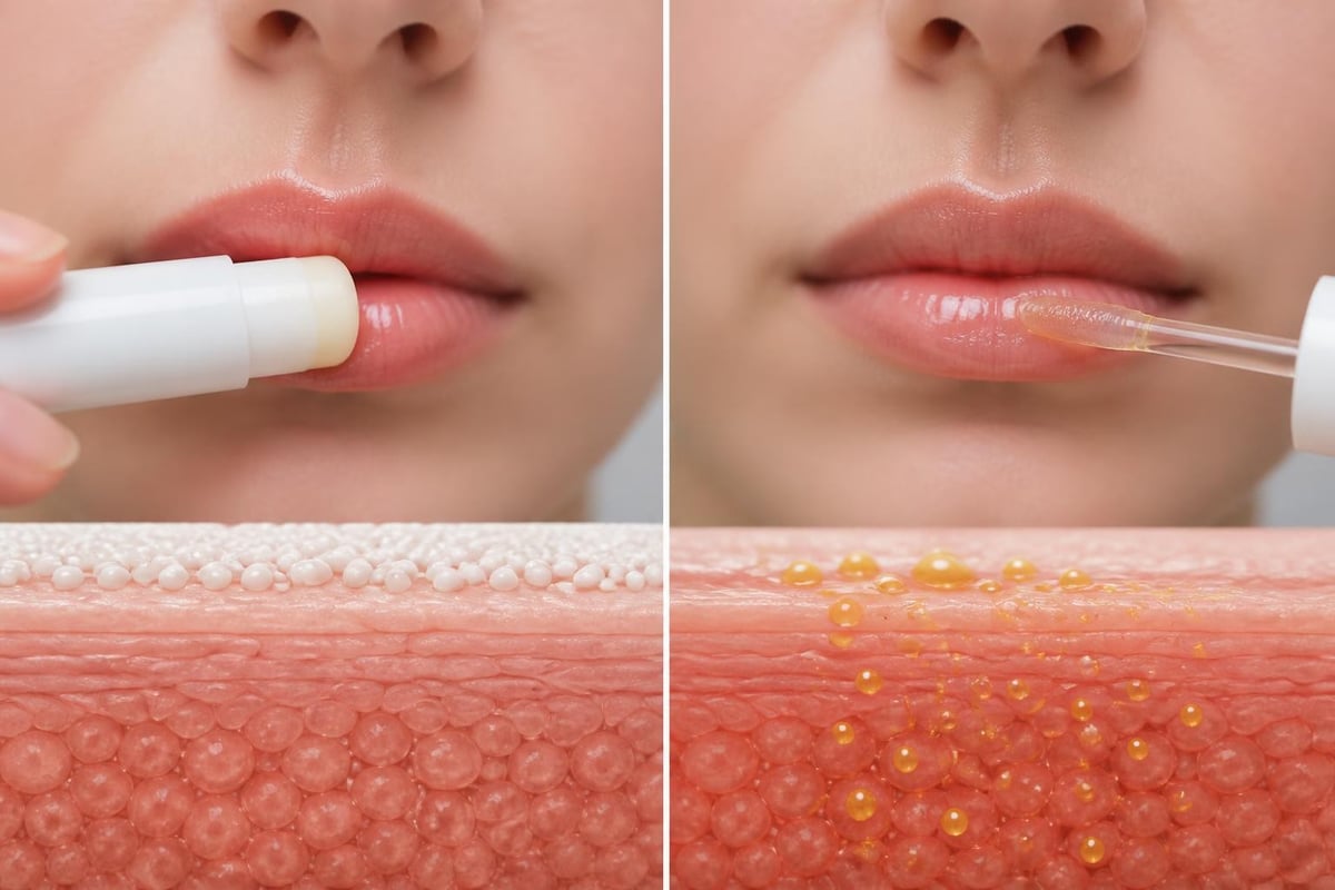Lip oil versus traditional balm
