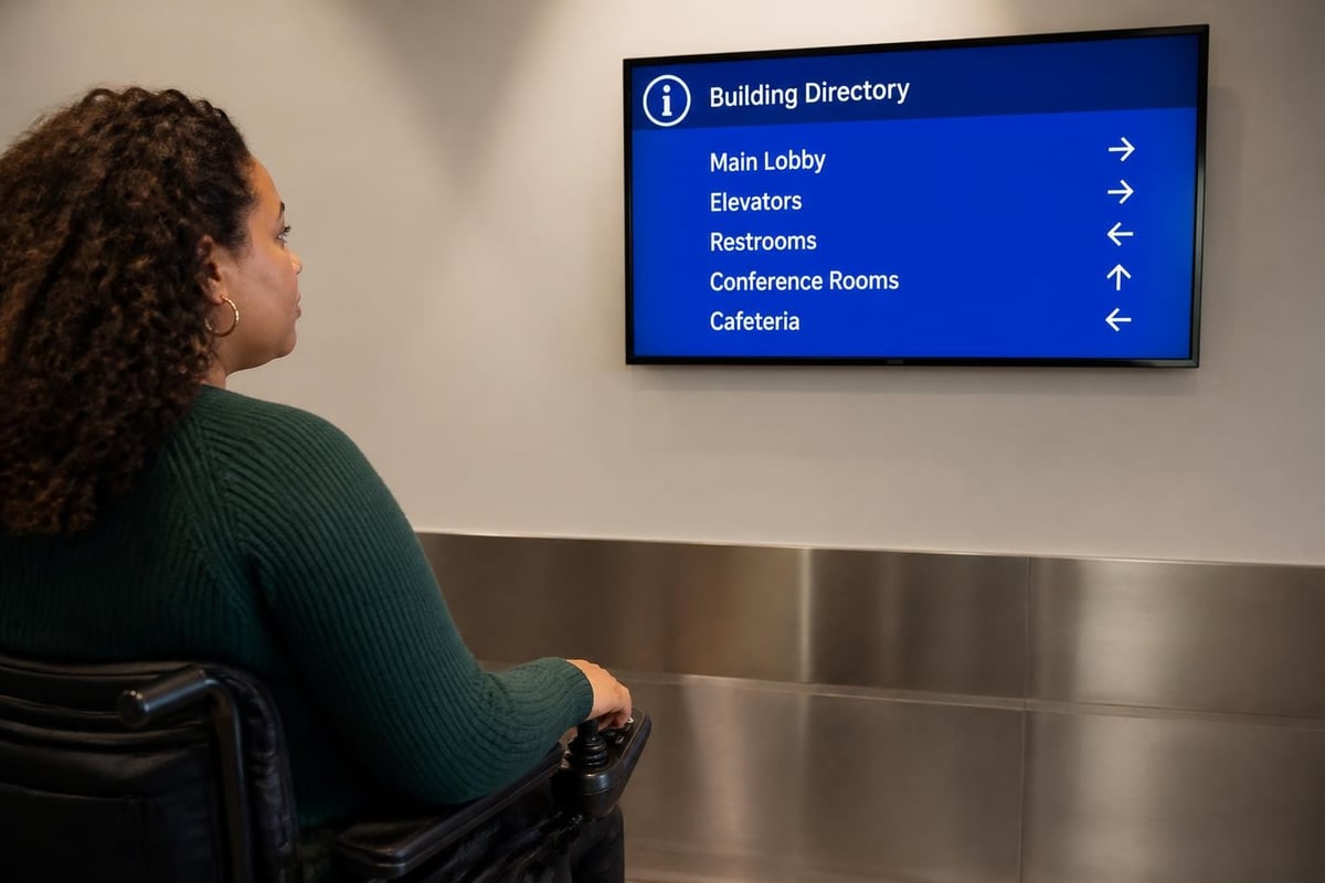 Accessible digital signage design