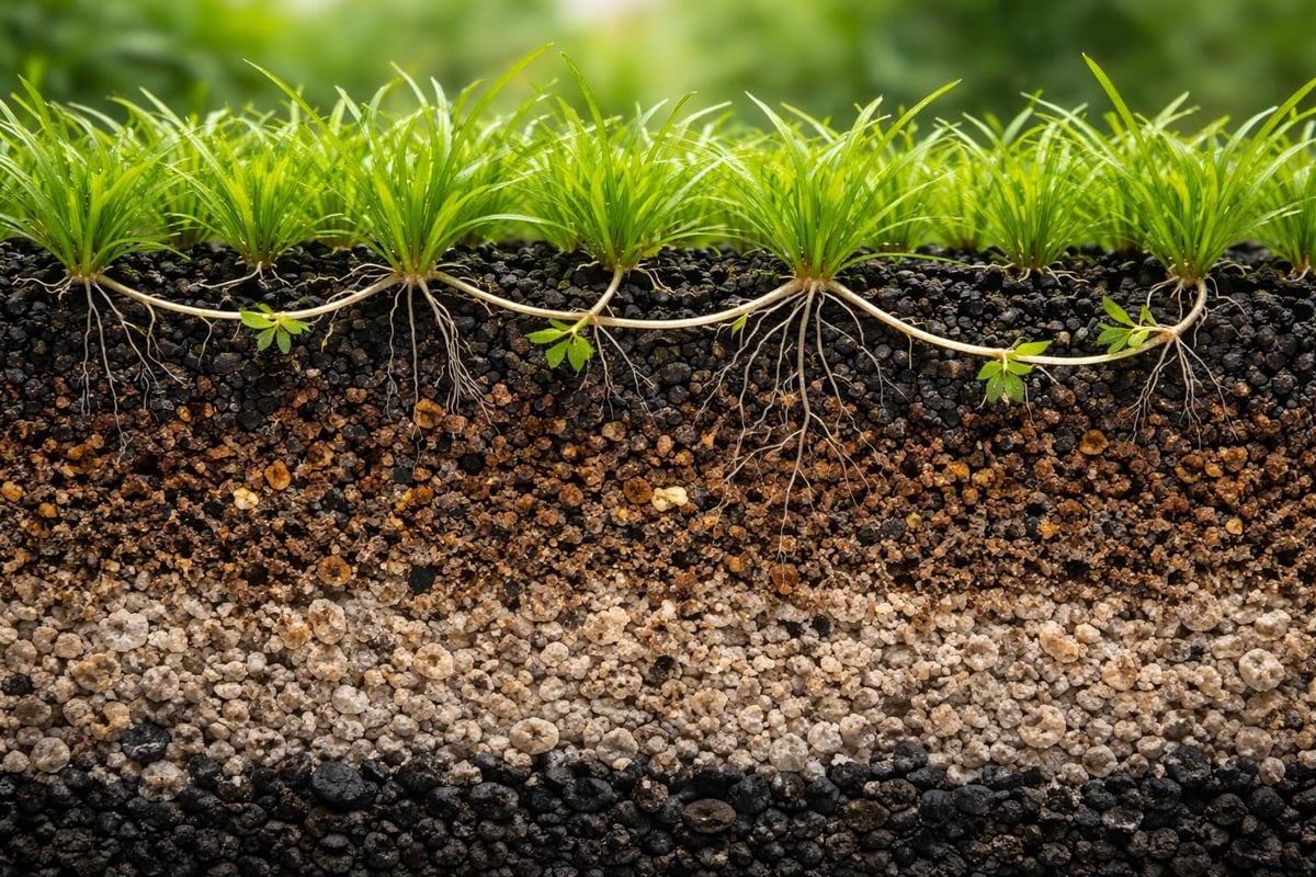 Substrate layers for carpet plants