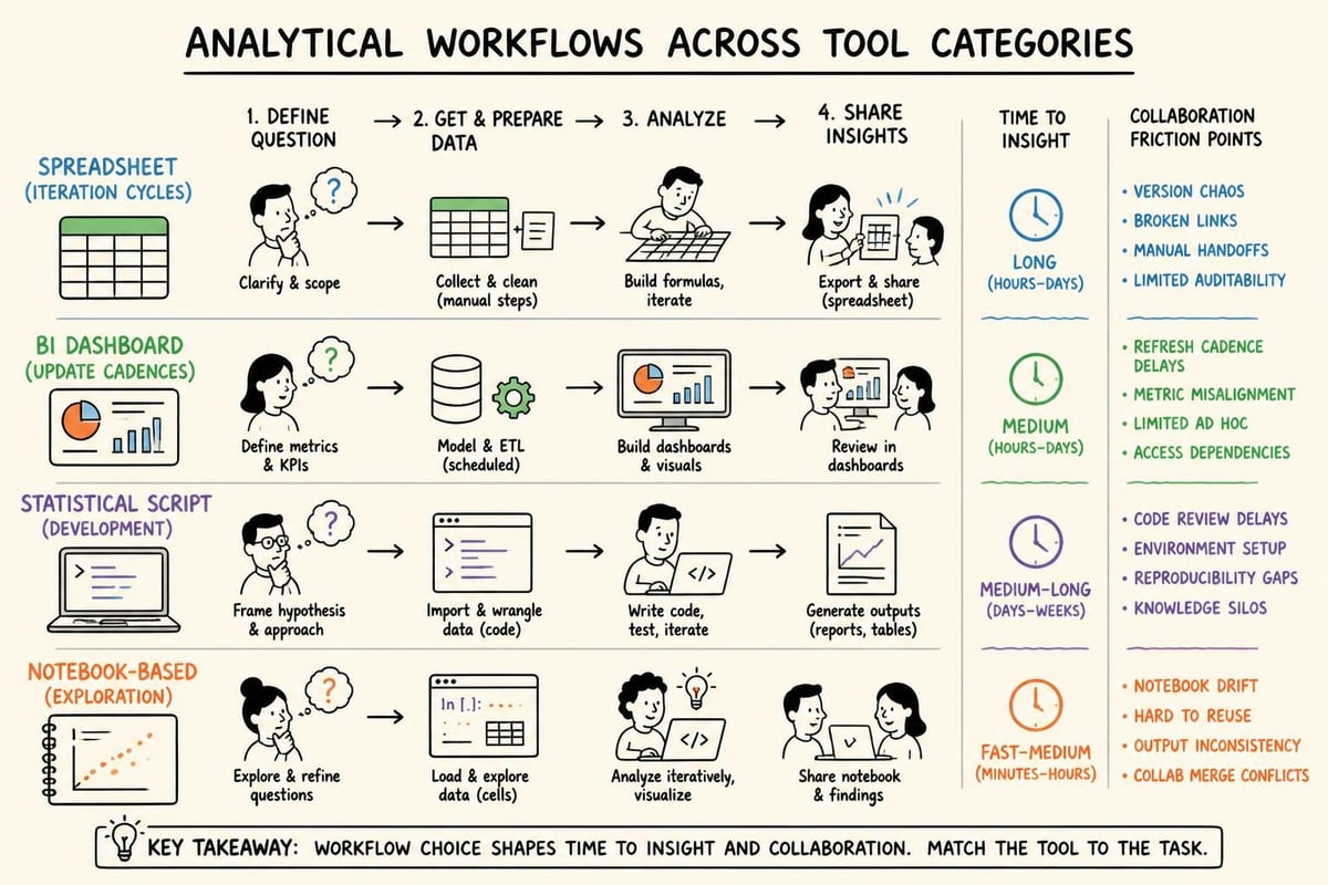 Analytical workflow comparison