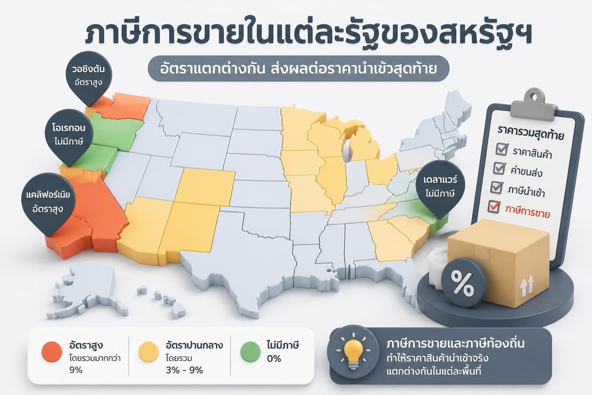 US state sales tax variations