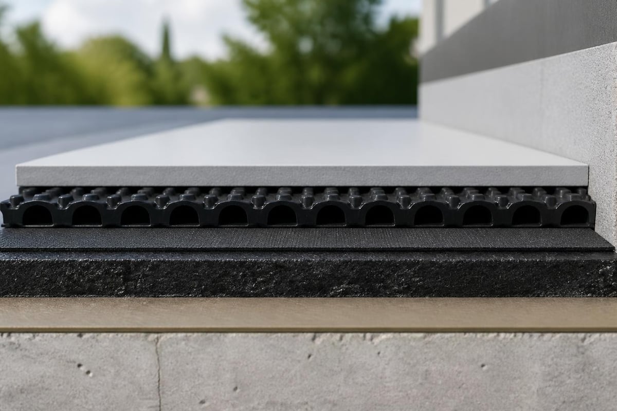 Roof waterproofing system layers