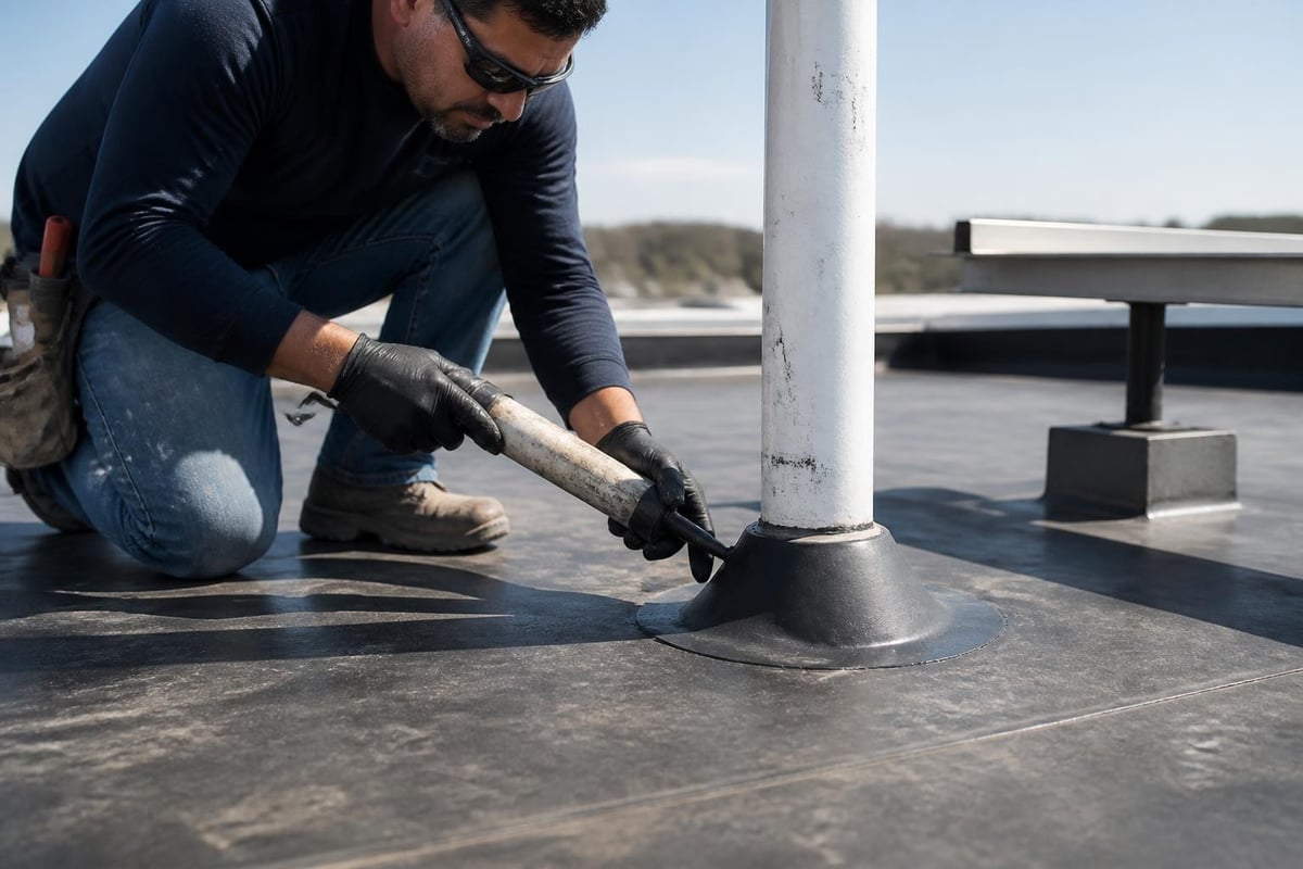 Roof penetration waterproofing