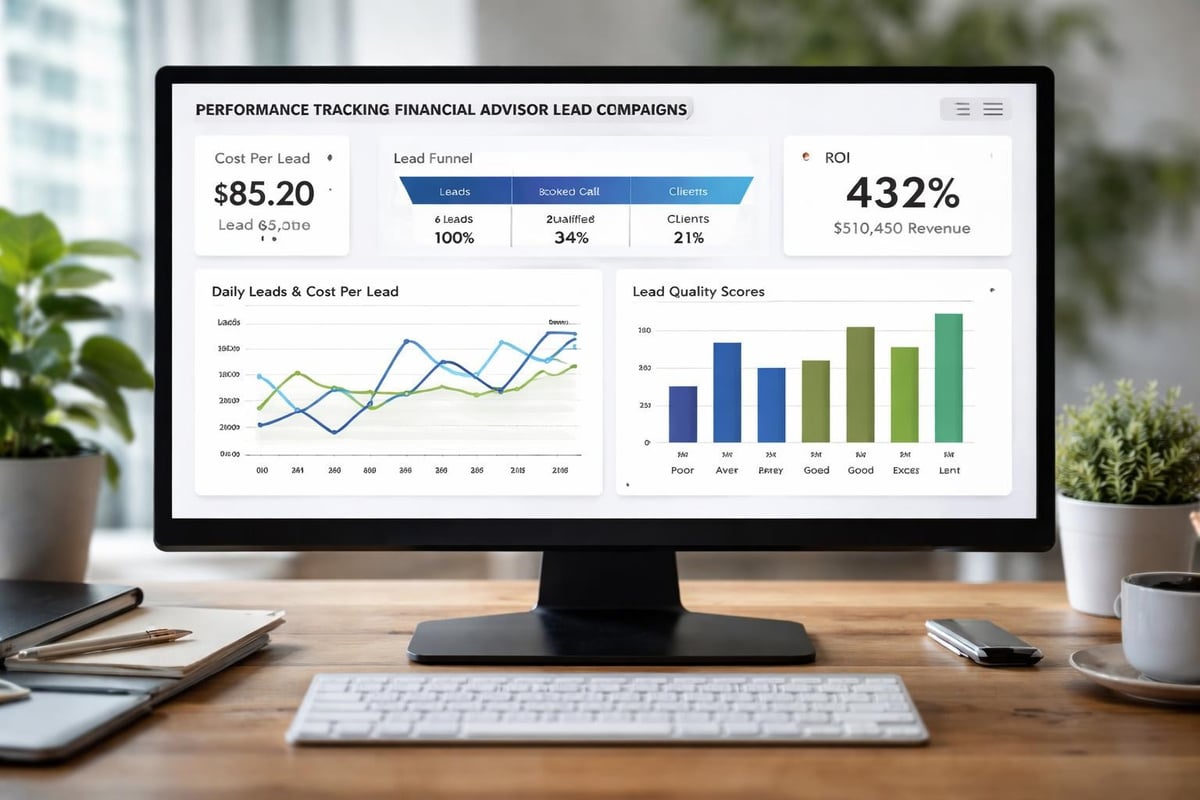 Lead generation advertising metrics dashboard