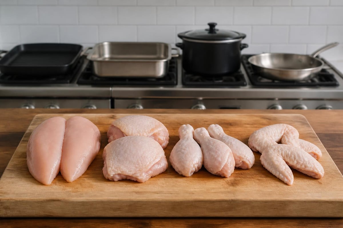 Chicken cuts and cooking methods
