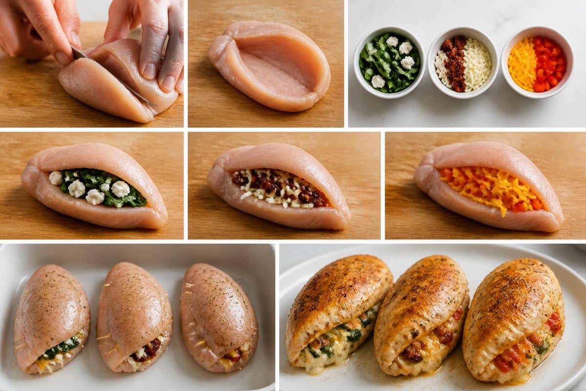 Stuffed chicken preparation