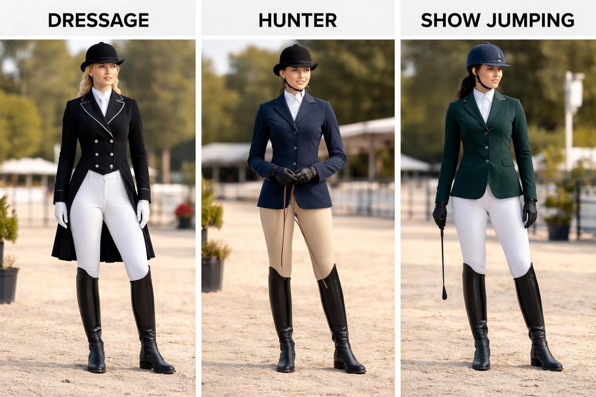 Dressage vs hunter vs show jumping gear differences