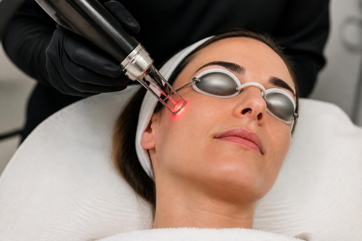 Laser wavelengths targeting skin layers