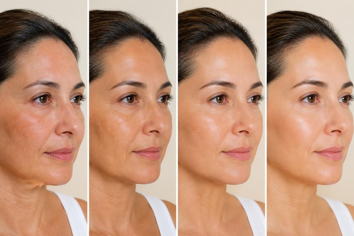 Skin concerns before and after laser treatment
