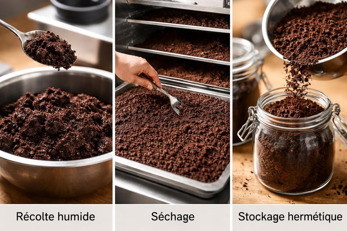 Conservation du marc de café