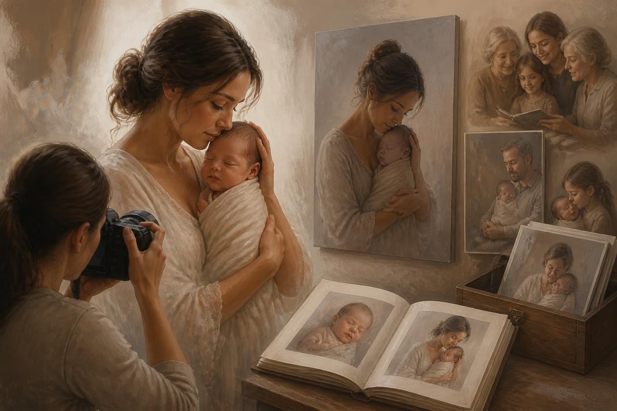 Mother-newborn bonding through photography