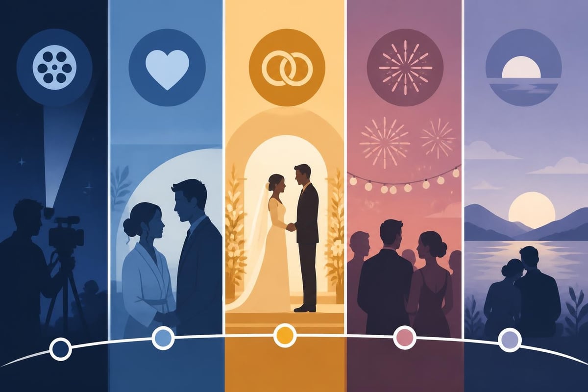 Wedding video editing timeline structure