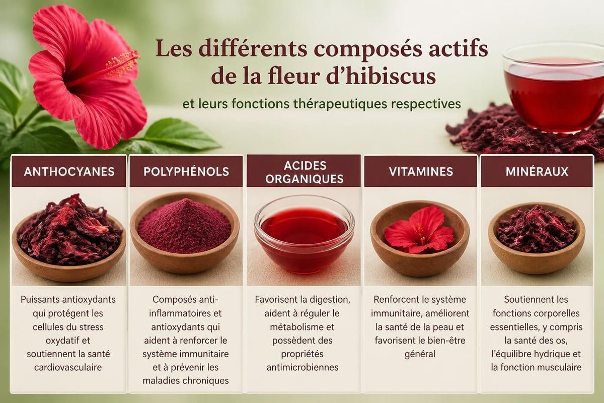 Composition phytochimique de l'hibiscus