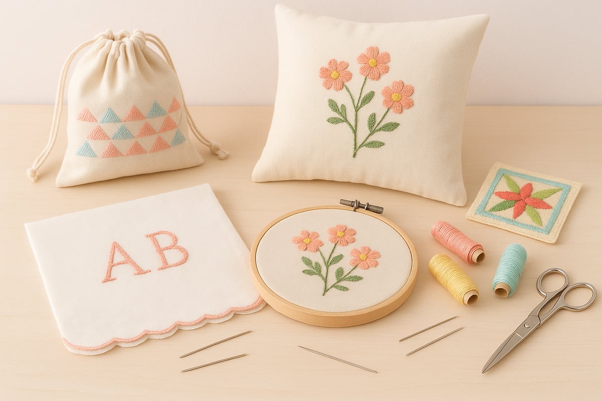 Proyectos fáciles de bordado para principiantes