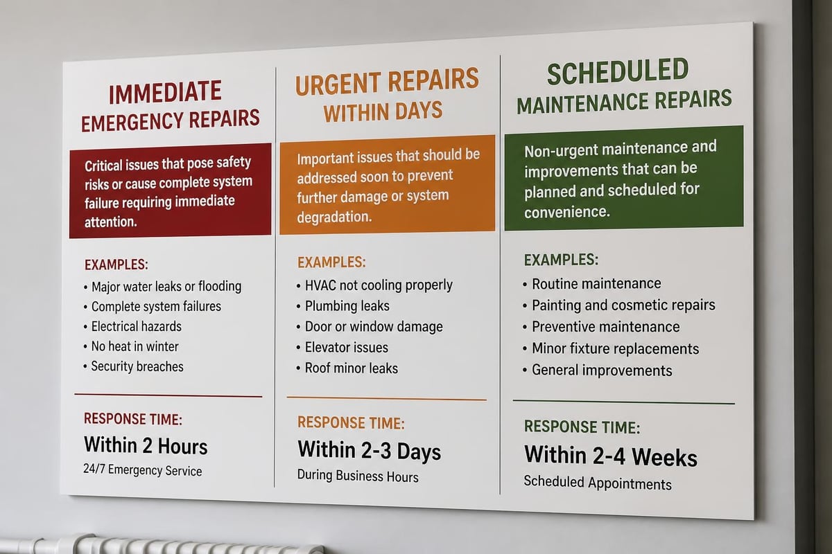 Roof repair urgency levels