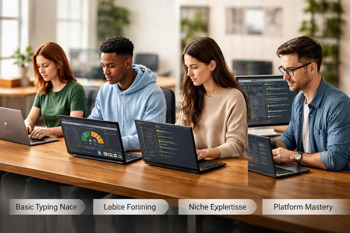 Skill development path for typing workers