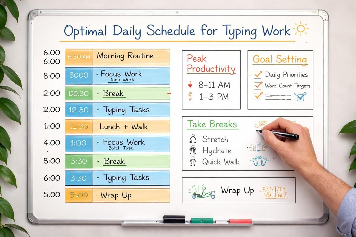 Daily workflow for typing workers
