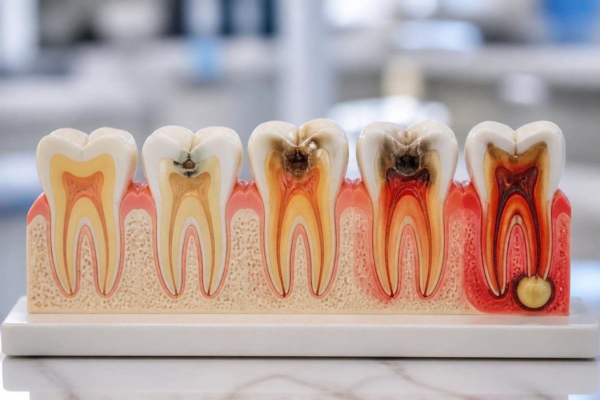 Dental abscess formation process