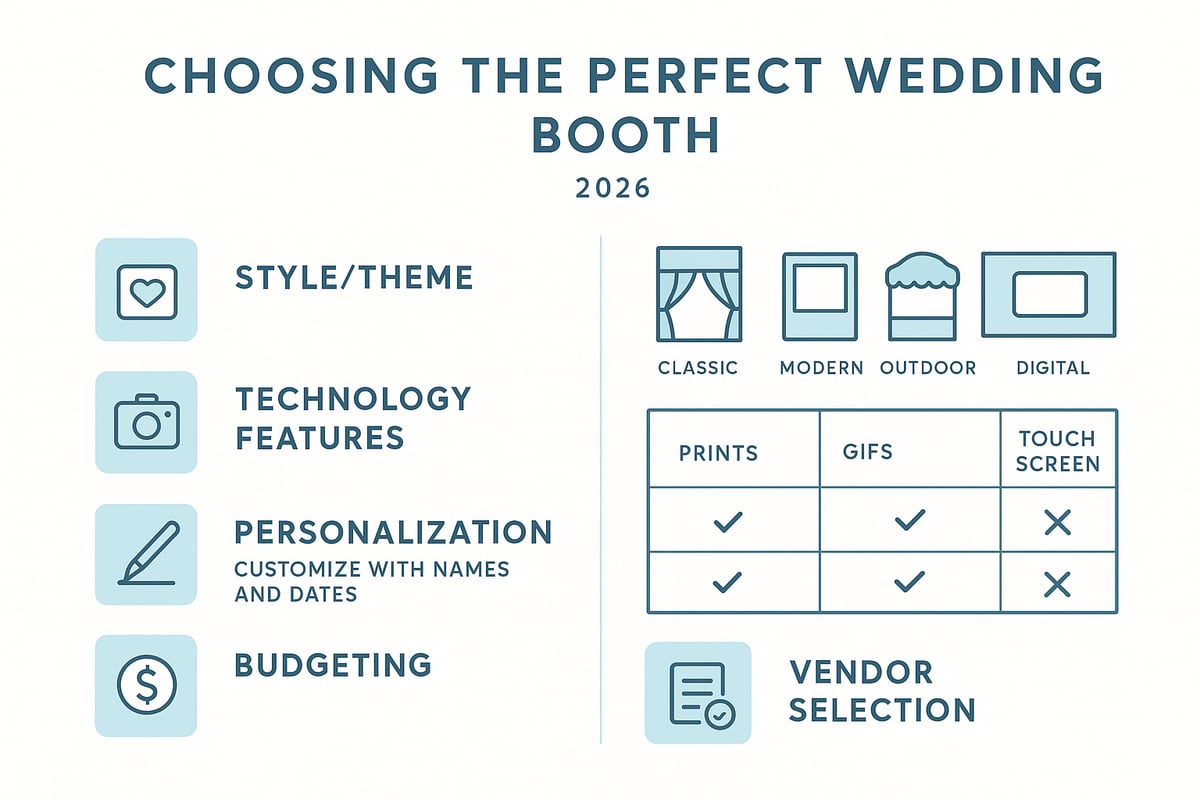 How to Choose the Perfect Wedding Booth in 2026
