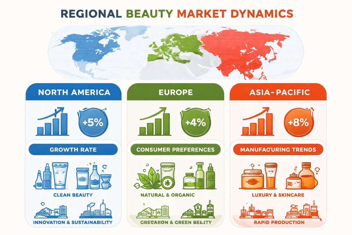 Geographic distribution of beauty industry markets