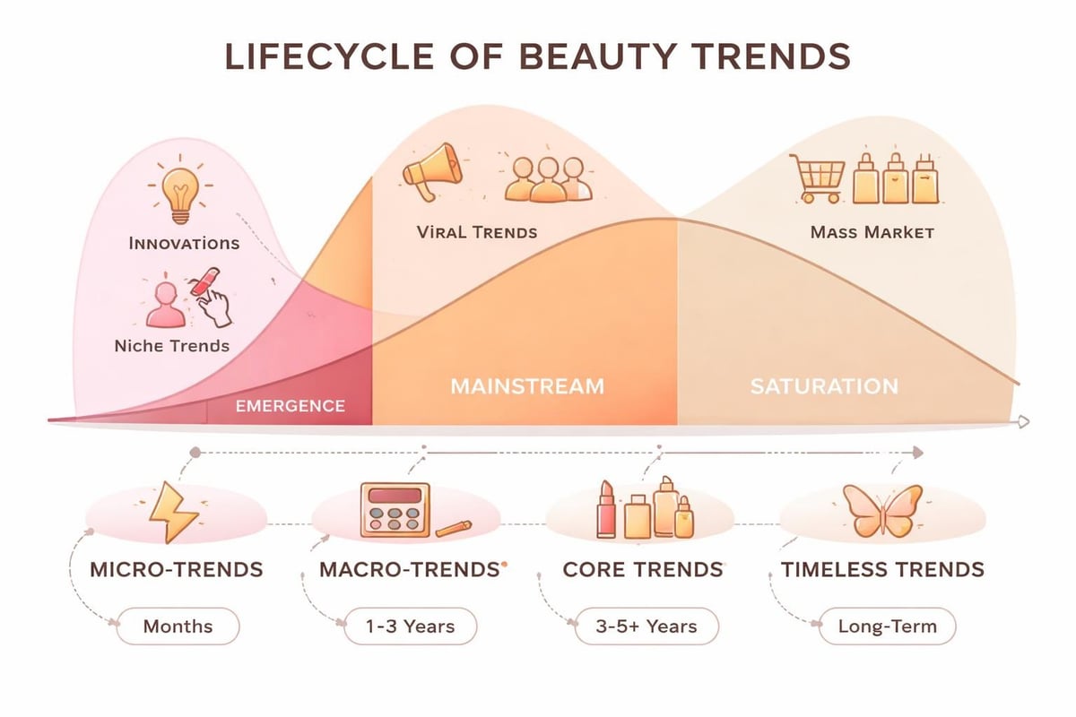 Beauty trend cycle visualization