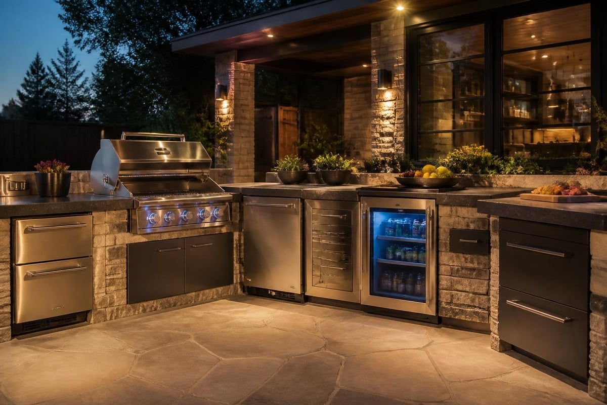 Outdoor kitchen workflow design