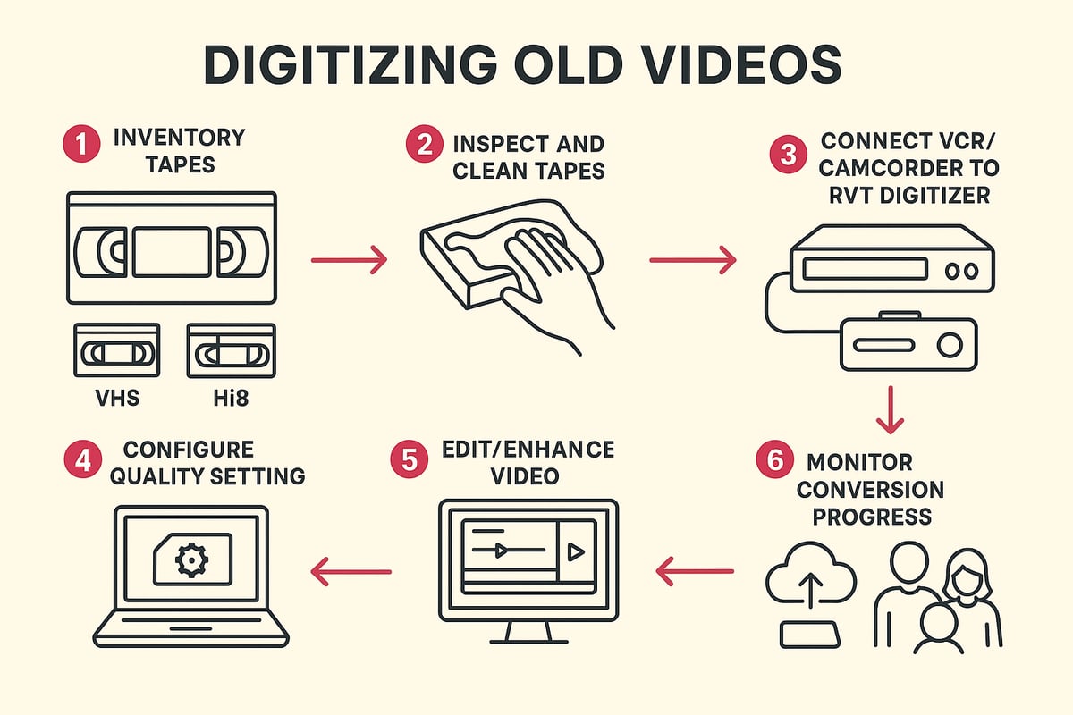 Step-by-Step Process: How to Digitize Old Videos in 2025